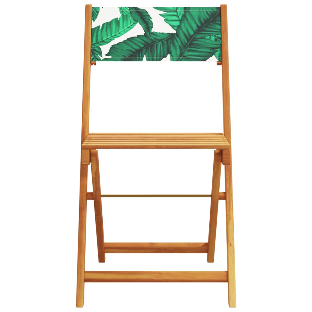 vidaXL 3-Piece Bistro Set Fabric and Solid Wood Cream