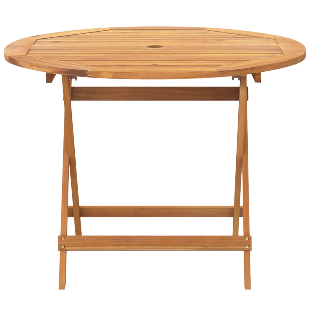 vidaXL 3-Piece Bistro Set Fabric and Solid Wood Cream