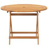 vidaXL 3-Piece Bistro Set Fabric and Solid Wood Cream