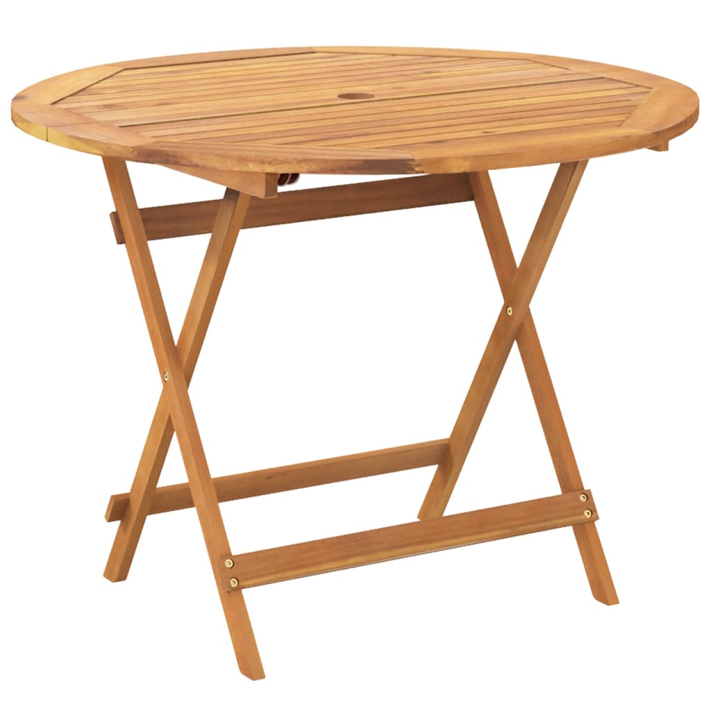 vidaXL 3-Piece Bistro Set Fabric and Solid Wood Cream