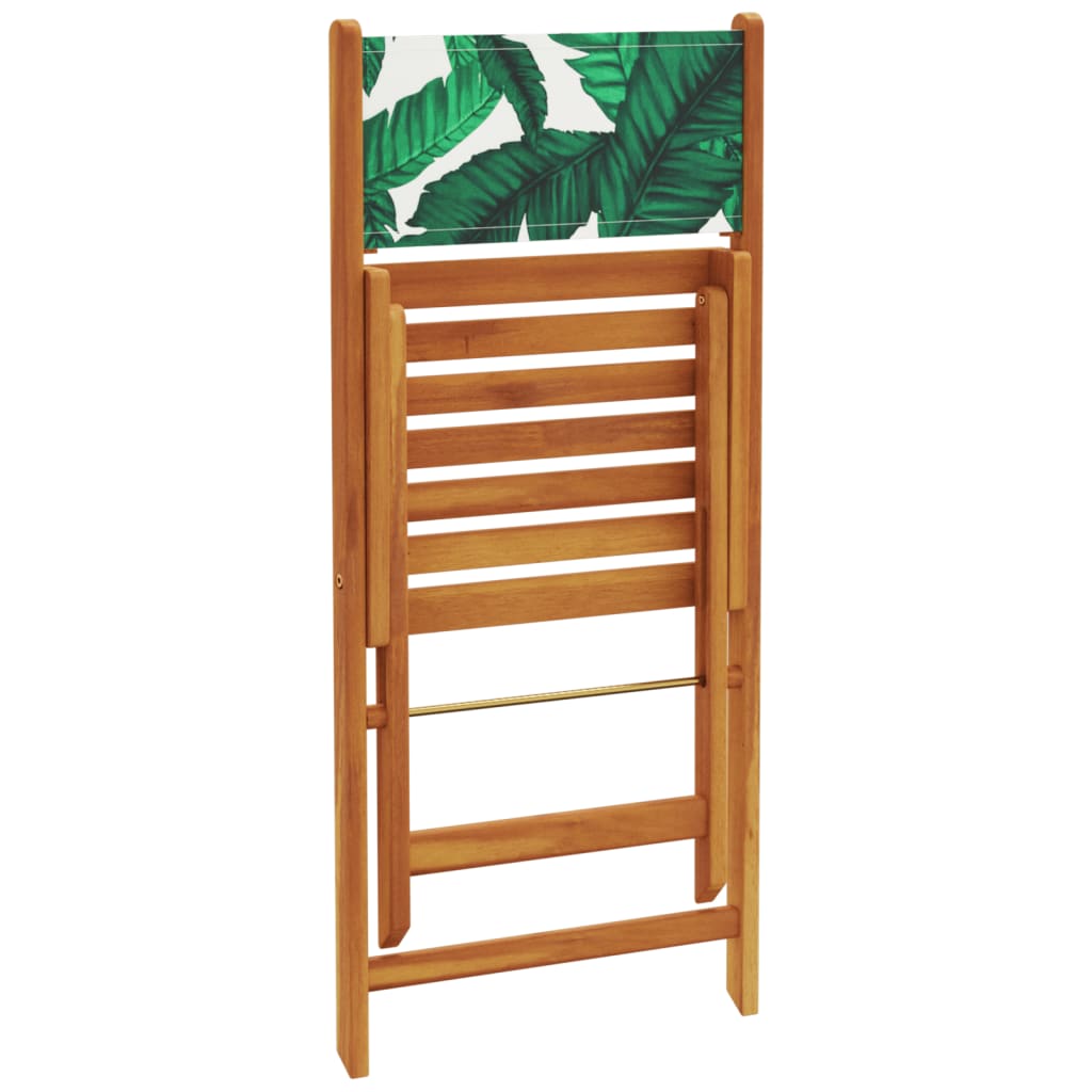 vidaXL 3-Piece Bistro Set Fabric and Solid Wood Cream
