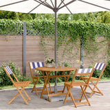 vidaXL 3-Piece Bistro Set Fabric and Solid Wood Cream