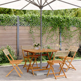 vidaXL 3-delige Bistroset poly rattan en massief hout zwart