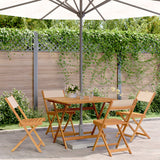 vidaXL 3-Piece Bistro Set Fabric and Solid Wood Cream