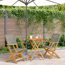 vidaXL 3-delige Bistroset poly rattan en massief hout zwart