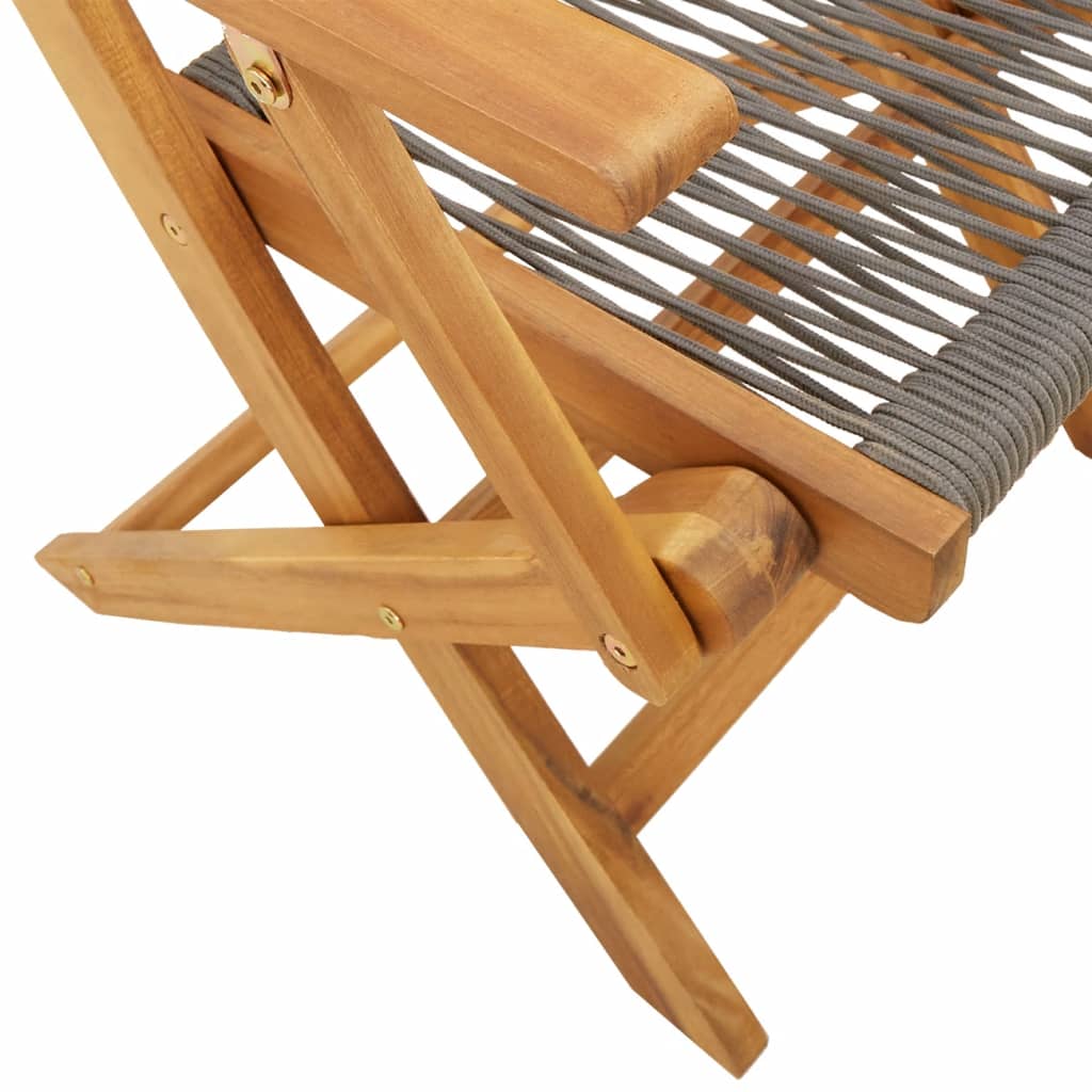 vidaXL 3-delige Bistroset polypropeen en massief hout zwart