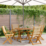 vidaXL 3-delige Bistroset polypropeen en massief hout zwart