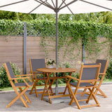 vidaXL 3-delige Bistroset stof en massief hout crèmewit
