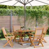 vidaXL 3-delige Bistroset stof en massief hout crèmewit