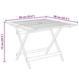 vidaXL 3-delige Bistroset poly rattan en massief hout zwart
