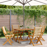 vidaXL 3-delige Bistroset polypropeen en massief hout zwart