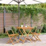 vidaXL 3-delige Bistroset poly rattan en massief hout zwart
