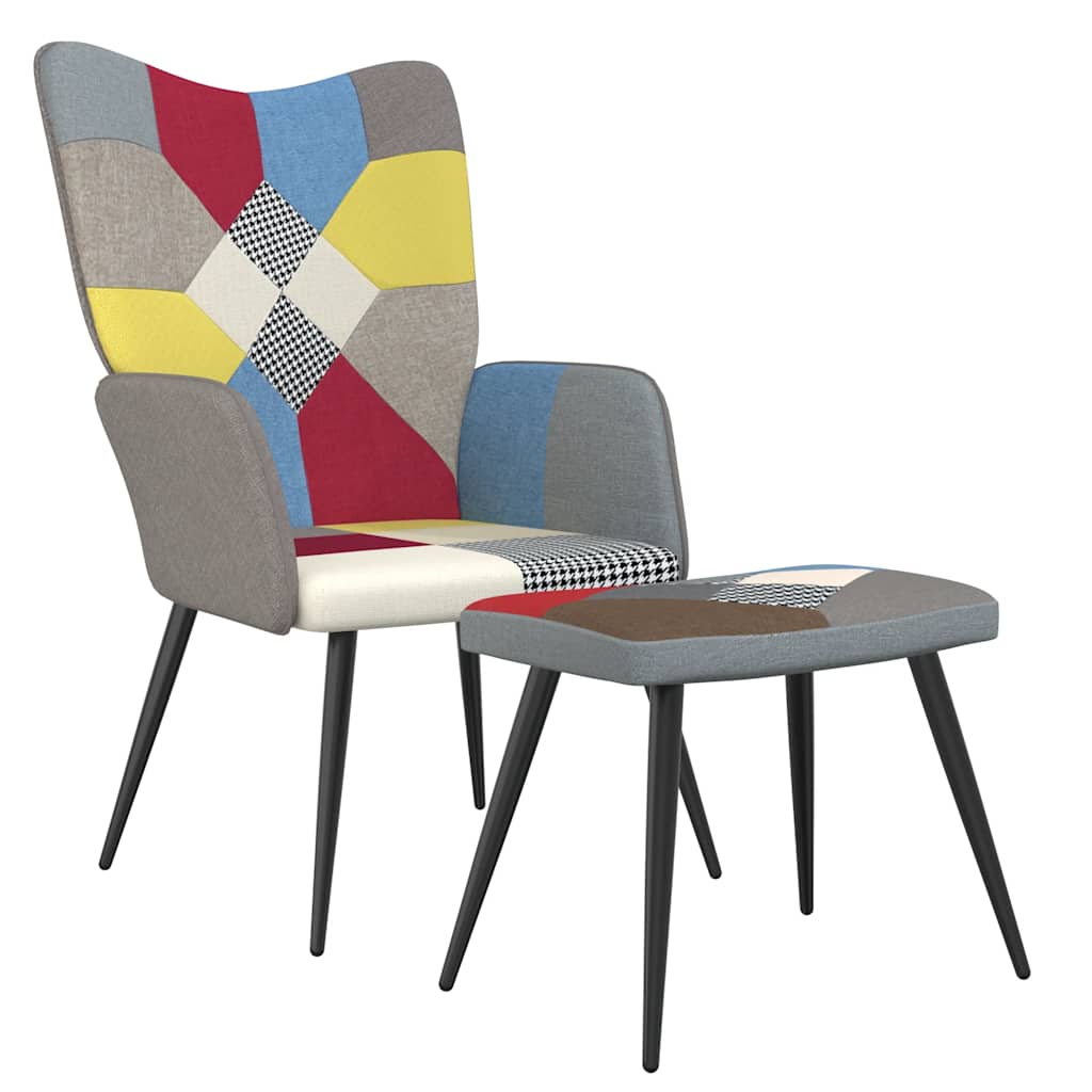 vidaXL Relaxstoel patchwork stof