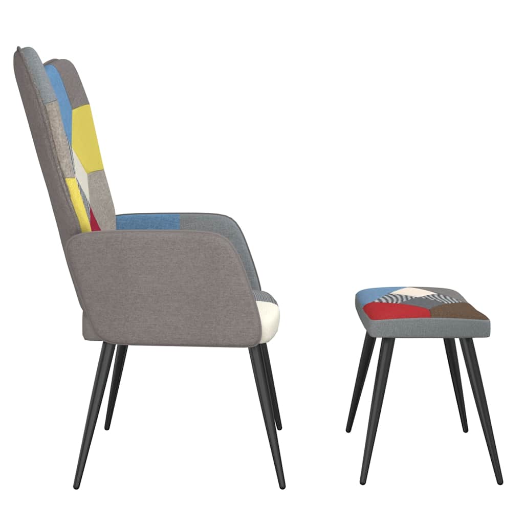 vidaXL Relaxstoel patchwork stof