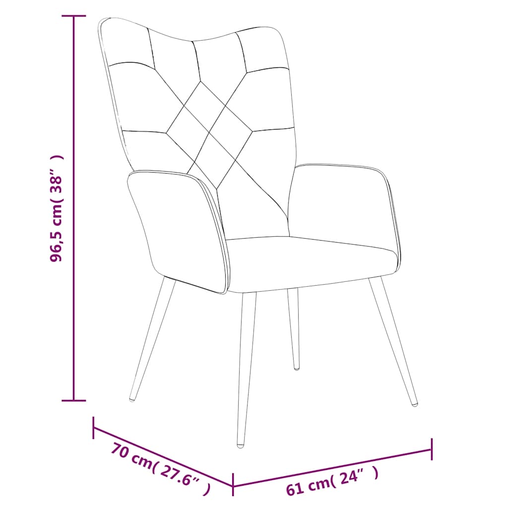 vidaXL Relaxstoel patchwork stof