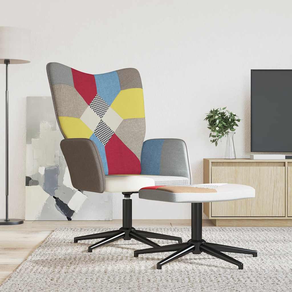 vidaXL Recliner patchwork fabric