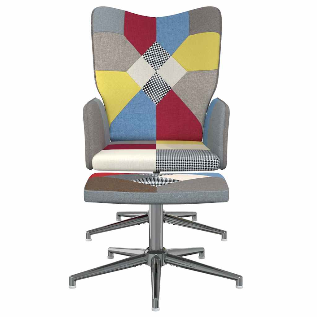 vidaXL Recliner patchwork fabric