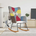 vidaXL Rocking Chair patchwork fabric
