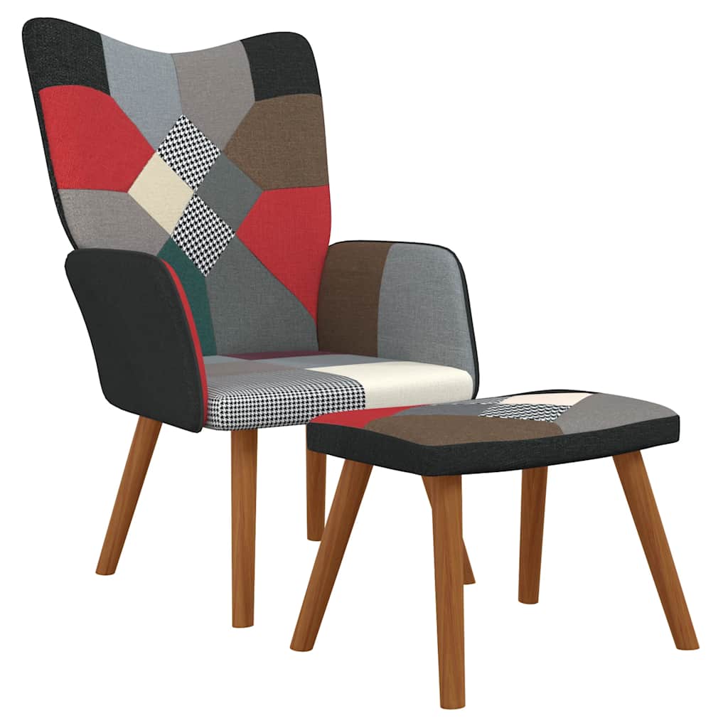 vidaXL Recliner patchwork fabric