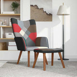 vidaXL Recliner patchwork fabric