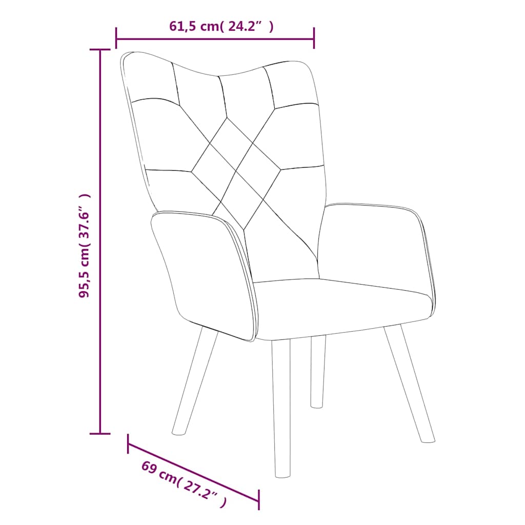 vidaXL Recliner patchwork fabric