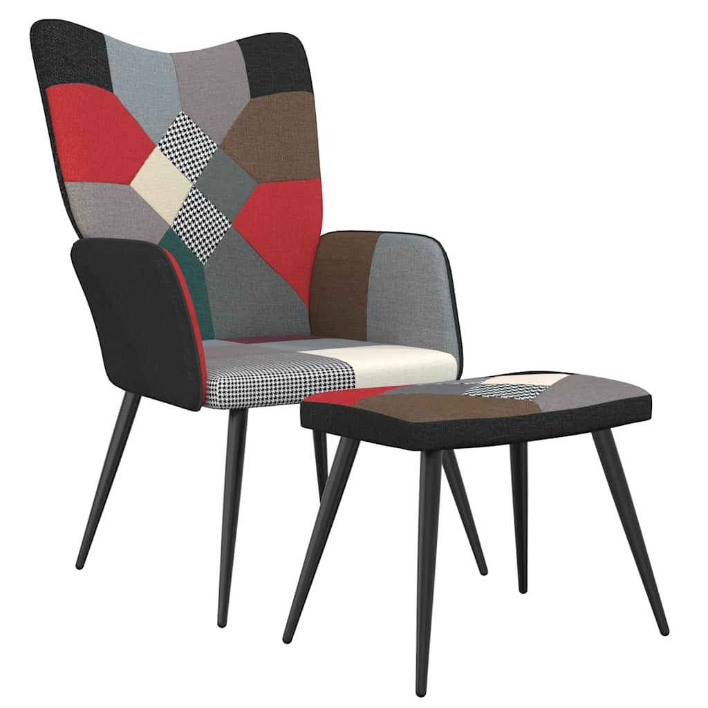 vidaXL Relaxstoel patchwork stof