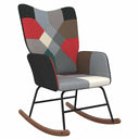 vidaXL Rocking Chair patchwork fabric