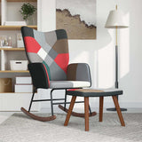 vidaXL Rocking Chair patchwork fabric