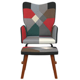 vidaXL Rocking Chair patchwork fabric