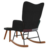 vidaXL Rocking Chair patchwork fabric