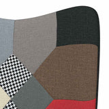 vidaXL Rocking Chair patchwork fabric
