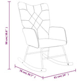 vidaXL Rocking Chair patchwork fabric
