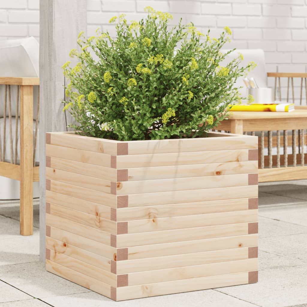 vidaXL Plantenbak 40x40x46 cm massief grenenhout