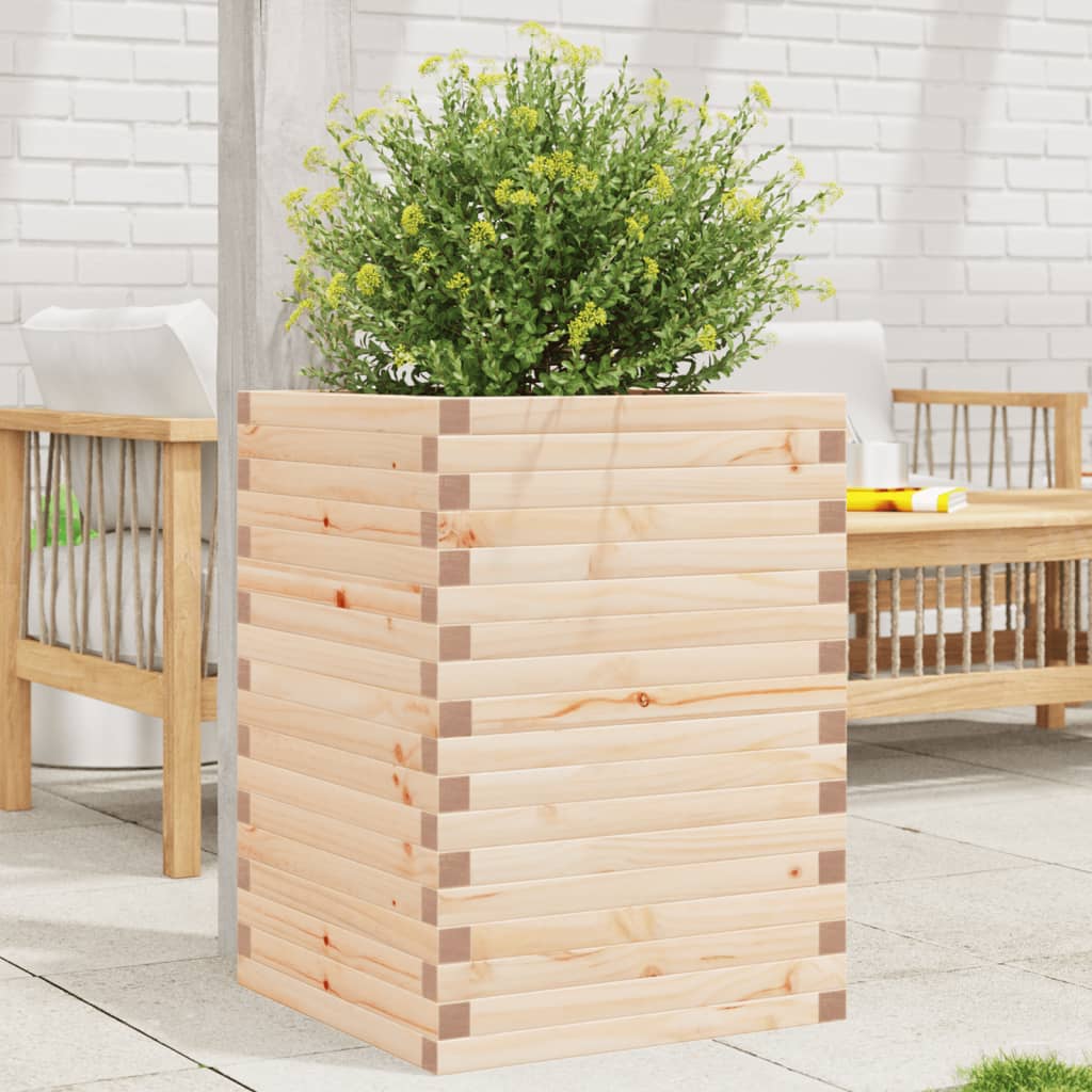 vidaXL Plantenbak 40x40x46 cm massief grenenhout