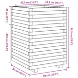 vidaXL Plantenbak 40x40x46 cm massief grenenhout