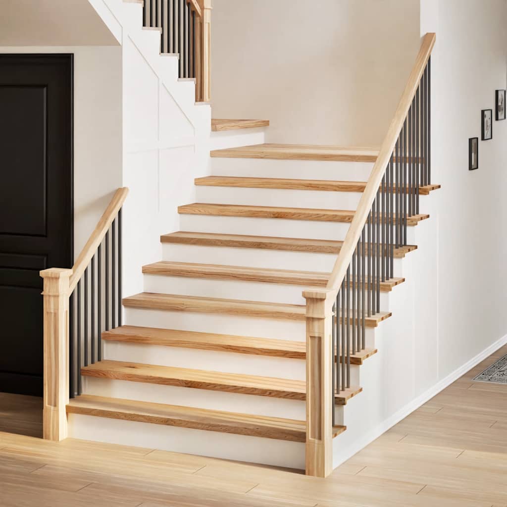 vidaXL Traptreden 4 st 70x25x2 cm onbehandeld massief eikenhout