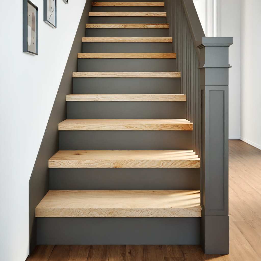 vidaXL Traptreden 4 st 70x25x2 cm onbehandeld massief eikenhout