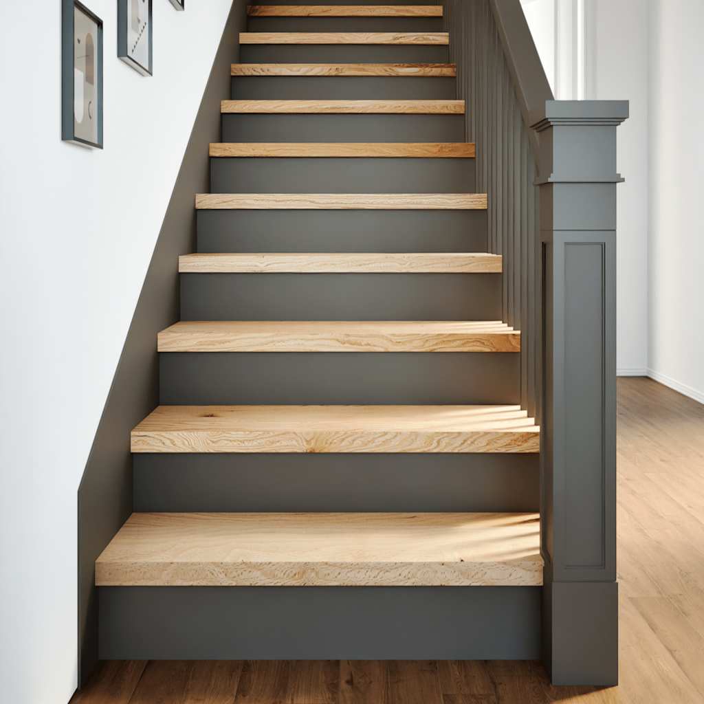 vidaXL Traptreden 4 st 70x25x2 cm onbehandeld massief eikenhout