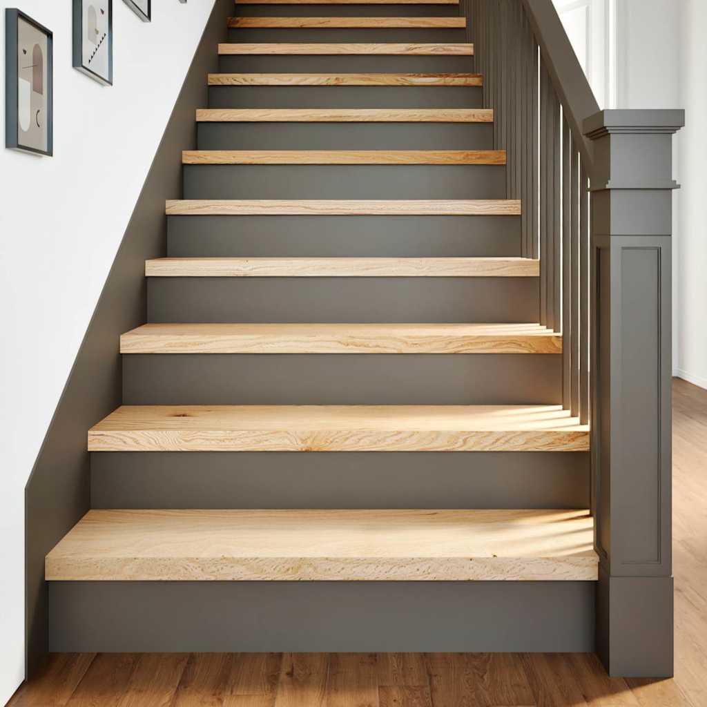 vidaXL Traptreden 4 st 70x25x2 cm onbehandeld massief eikenhout