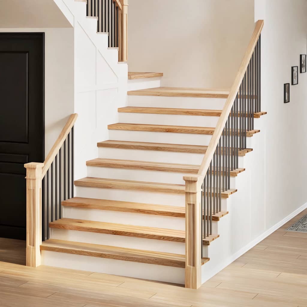 vidaXL Traptreden 4 st 70x25x2 cm onbehandeld massief eikenhout