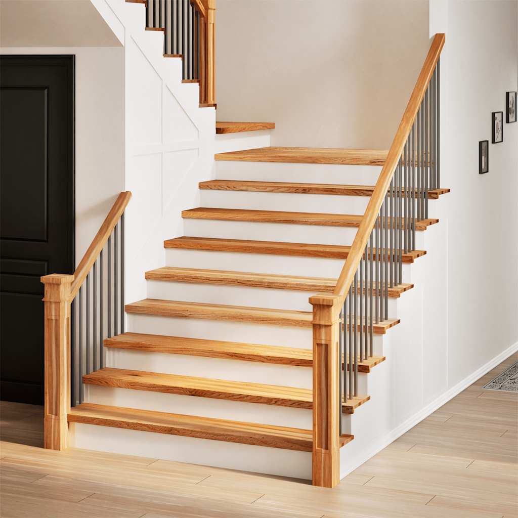 vidaXL Traptreden 4 st 70x25x2 cm onbehandeld massief eikenhout