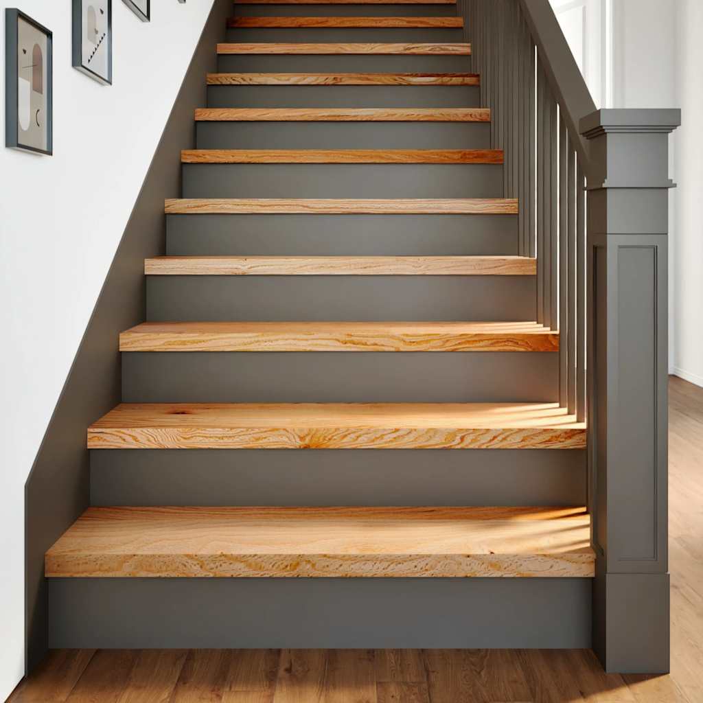 vidaXL Traptreden 4 st 70x25x2 cm onbehandeld massief eikenhout