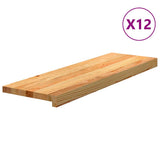 vidaXL Traptreden 4 st 70x25x2 cm onbehandeld massief eikenhout
