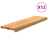 vidaXL Traptreden 4 st 70x25x2 cm onbehandeld massief eikenhout