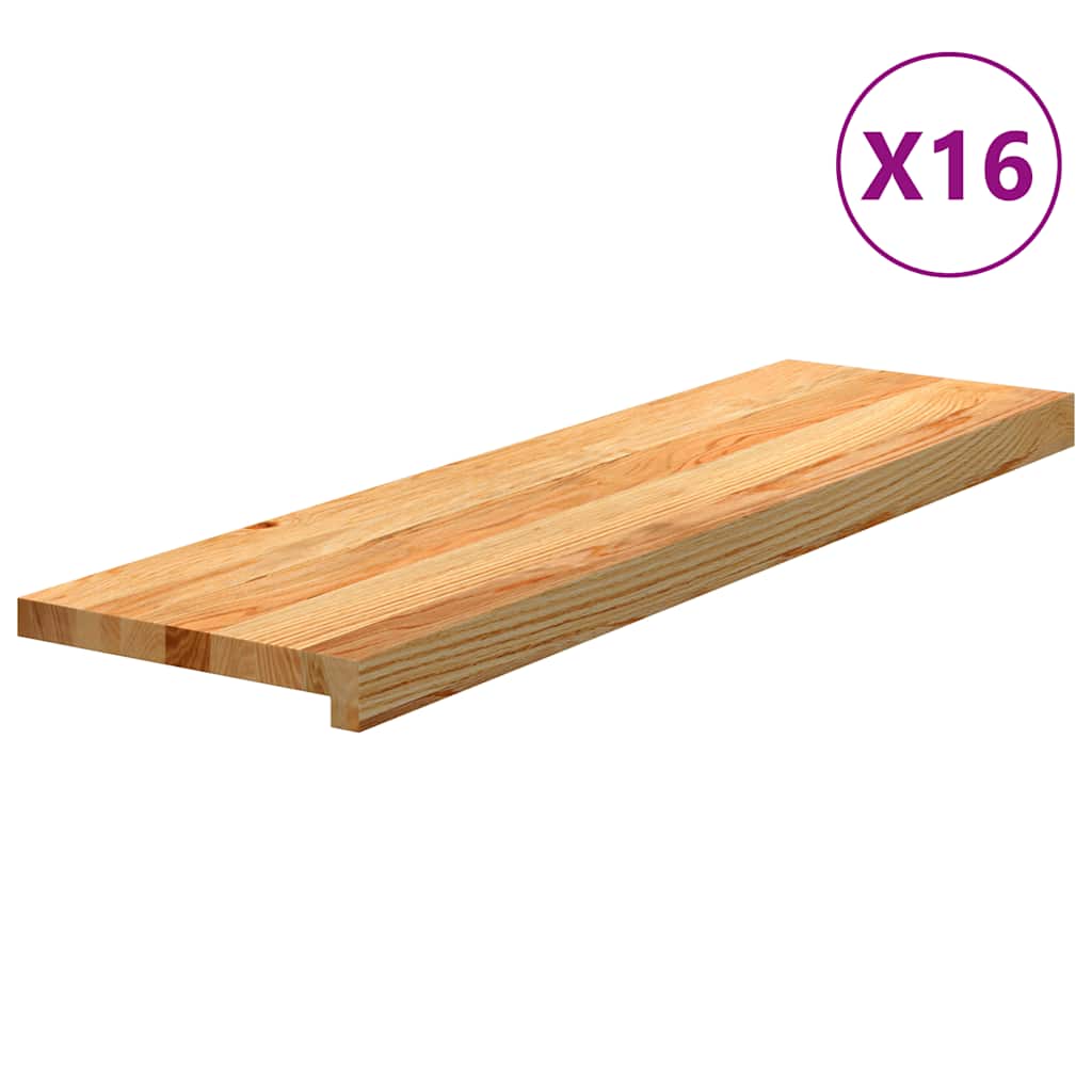 vidaXL Traptreden 4 st 70x25x2 cm onbehandeld massief eikenhout