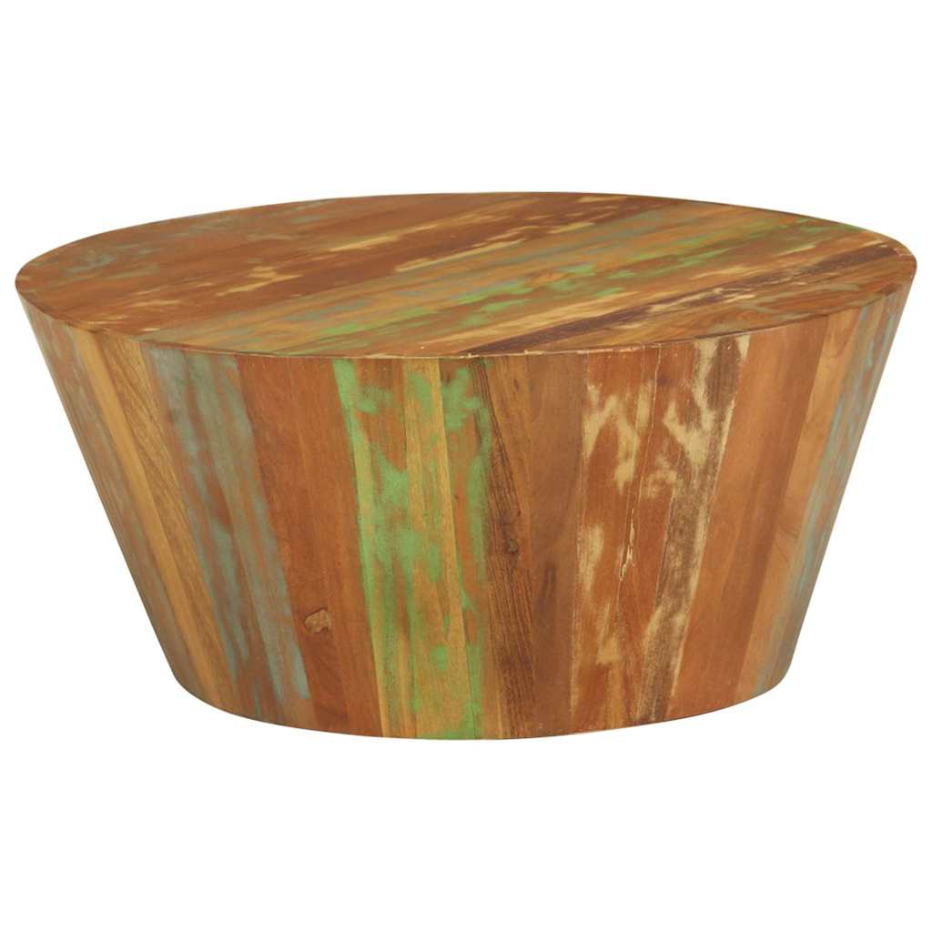 vidaXL Salontafel Ø65x31 cm massief gerecycled hout