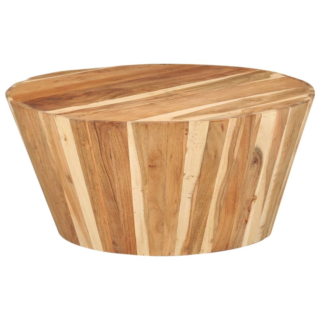 vidaXL Salontafel Ø65x31 cm massief gerecycled hout