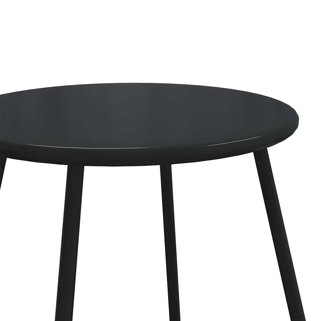 vidaXL 3-delige Balkonset met kussens staal zwart