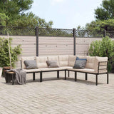 vidaXL 5-piece Lounge Set with Cushions Powder-CoCoated Steel Black