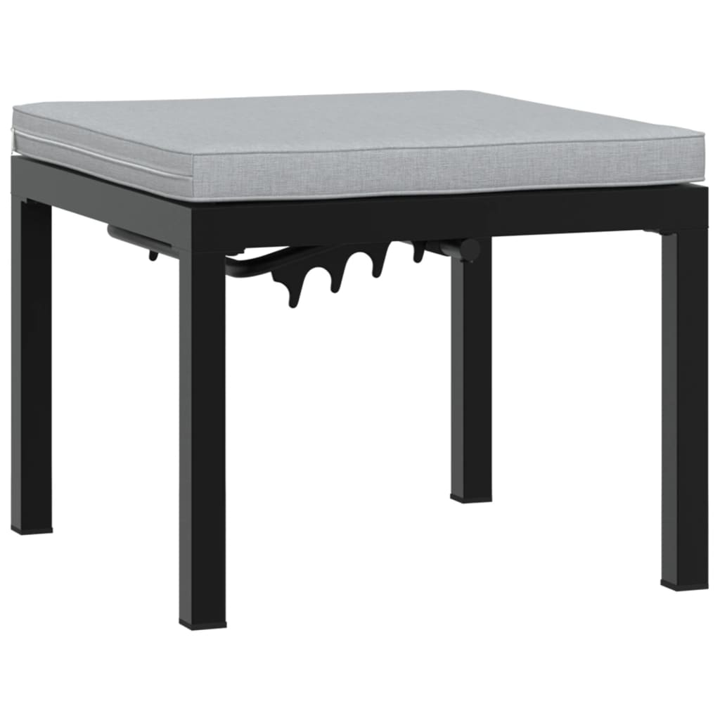vidaXL 5-Piece Lounge Set with Cushions Powder-Coated Steel Black